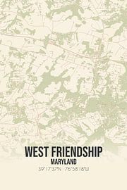 Vintage map of West Friendship (Maryland), USA. by Prints of Place
