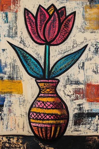 Blume in Vase | Vase mit rosa Blume