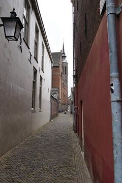 Utrecht - Steeg met rode muur van Wout van den Berg