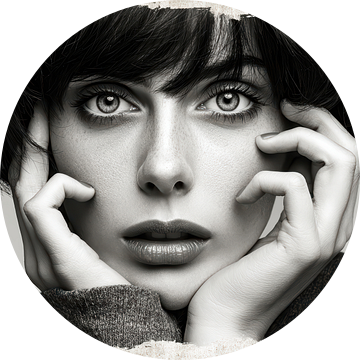 Monochrome diepte - zwart-wit portret met kleuraccenten