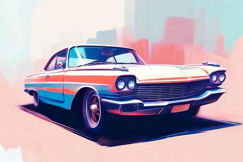 Illustration de voiture classique sur Nz Art