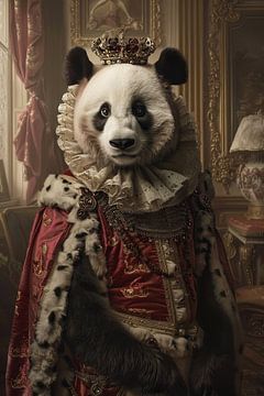 Koninklijke panda in barokstijl van Poster Art Shop