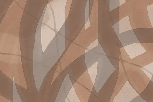 Abstracte aquarellijnen in neutrale pastelkleuren nr. 3