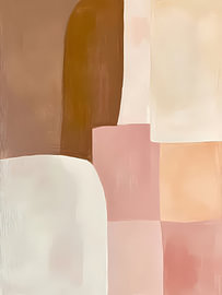 Soft Neutral Abstract Painting by IamHomeStudio