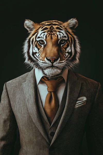 Tijger in kleding van Bert Nijholt