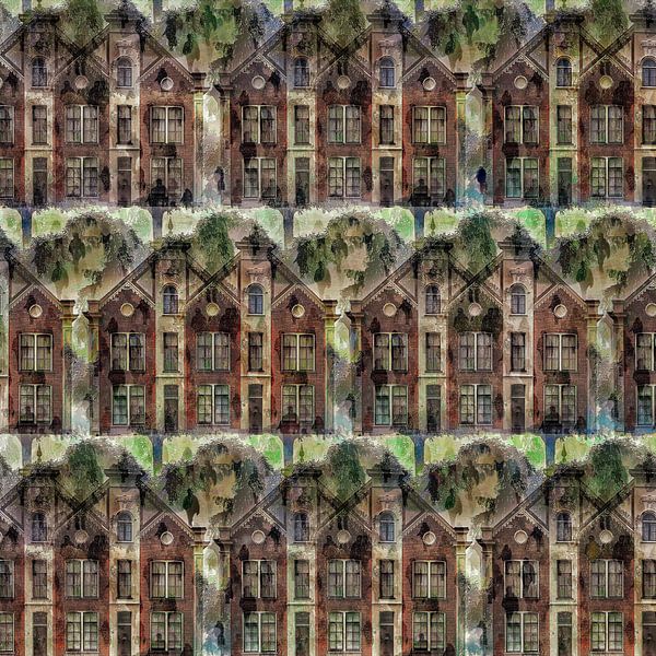 Cityscape V (op basis van rijksmonument de Sterrehof, Utrecht) van Ruben van Gogh - smartphoneart