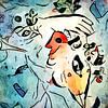 Miro trifft Chagall (Le ciel bleu) von zam art