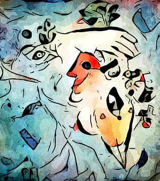 Miro ontmoet Chagall (Le ciel bleu) van zam art