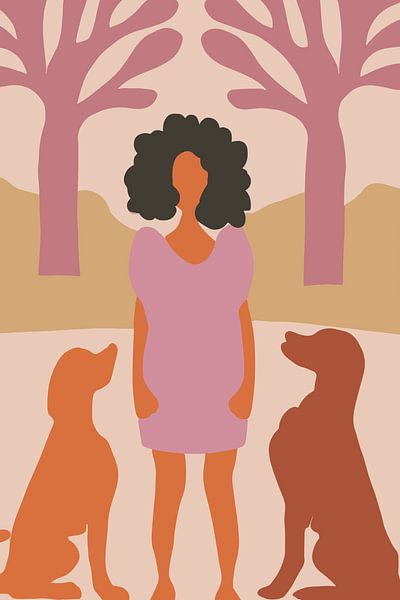 La femme dans le parc par Andreas Magnusson