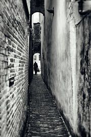 Straatfotografie in Utrecht. In de Zwaansteeg.