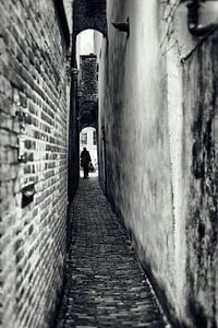 Straßenfotografie in Utrecht. Im Zwaansteeg.