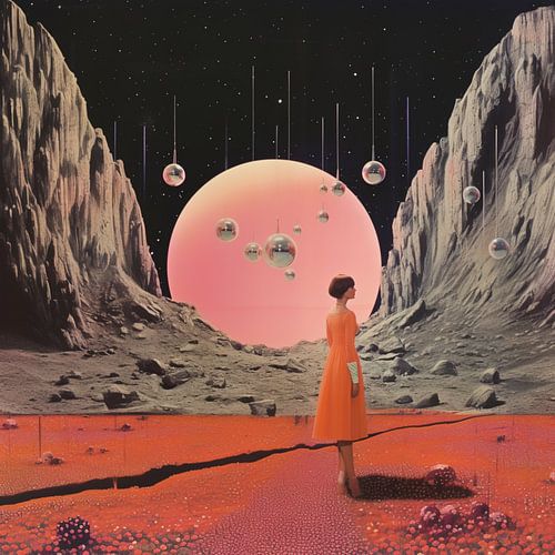 Round Space Collage Art