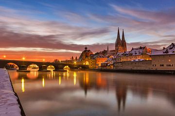 Regensburg bij zonsopgang