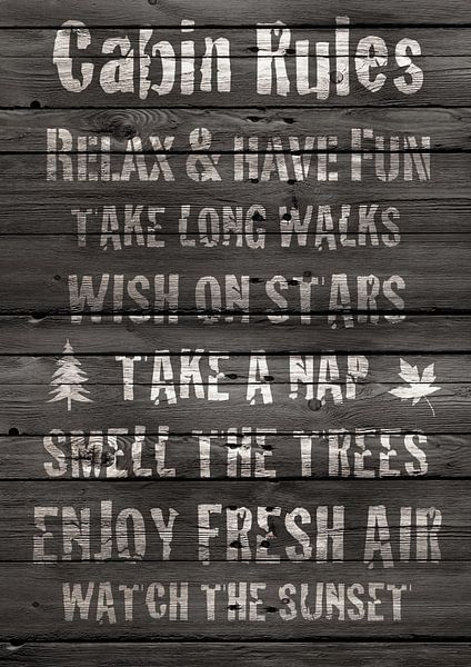 Cabin Rules by Green Nest