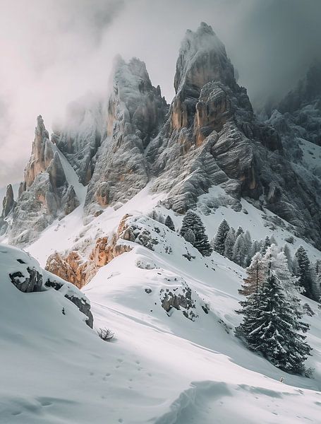 Winterlandschap van fernlichtsicht