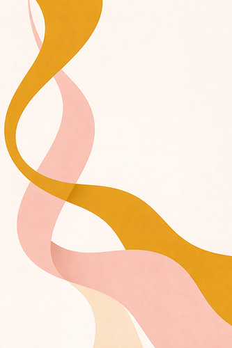 Minimalistische Linten in Geel en Roze