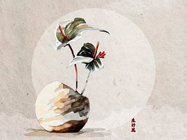 Japanese Ikebana in tranquil Japandi style by Studio Pieternel