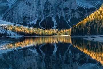 Gouden licht in de Zuid-Tiroolse Alpen van Voss Fine Art Fotografie