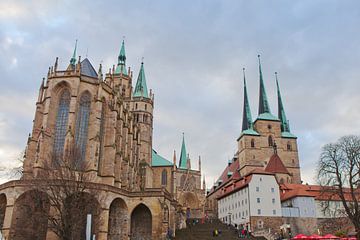 Kathedraal van Erfurt en kerk van St. Severi (Thüringen / Duitsland) van t.ART