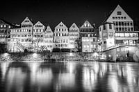 Tübingen by night at the Neckar Bridge