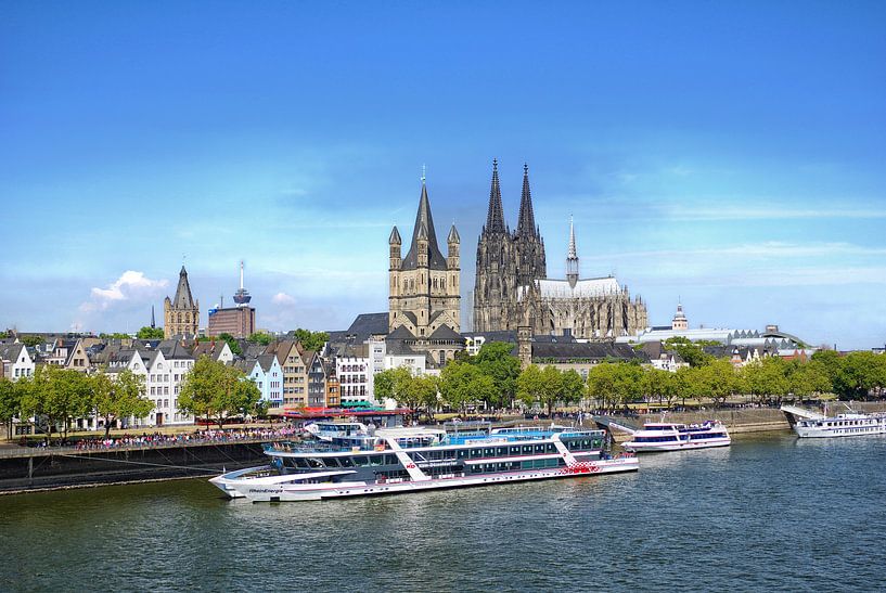 Cologne: the Rhine, the Cathedral and Great Saint Martin by Berthold Werner