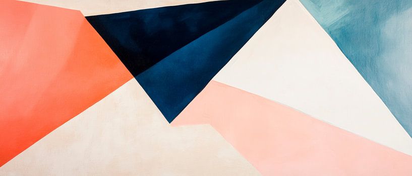 Farbpuzzle der Stille – Abstrakt  Geometrische Träume – Fa von Poster Art Shop