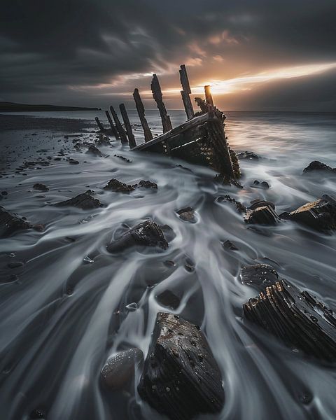 Strandpaden bij zonsondergang: een pad naar rust van fernlichtsicht