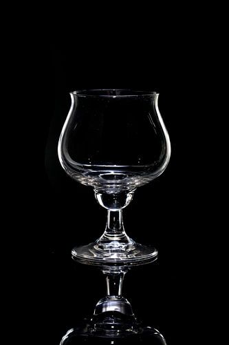 Glassware on black