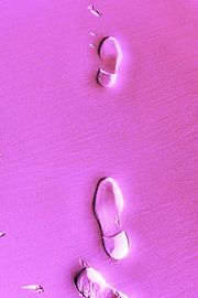 Shoe prints in the sand on Langeoog by Karl-Heinz Petersitzke