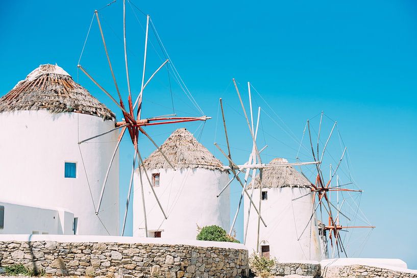 Mykonos Windmills by Patrycja Polechonska