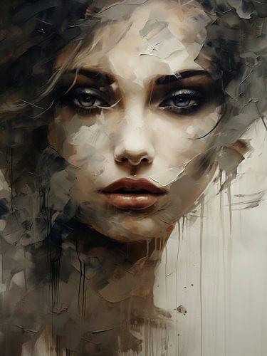 Portrait abstrait moderne