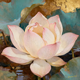 Illumination botanique : Rêverie au lotus rosé sur Johannas Art Creations