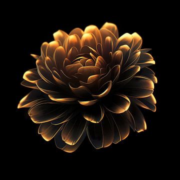 Gouden chrysant van PixelPrestige