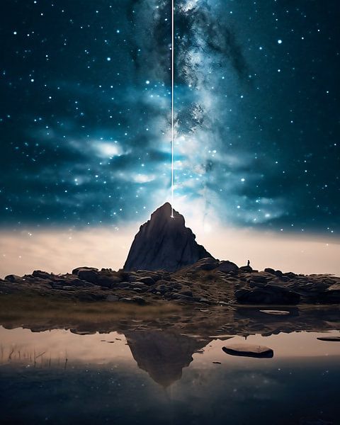 Night sky in the desert by fernlichtsicht