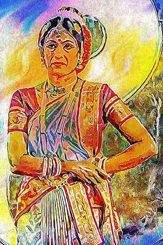 Pauze in voorstelling Indiase danser