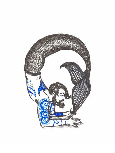 Meneer Aquarius doet Yoga