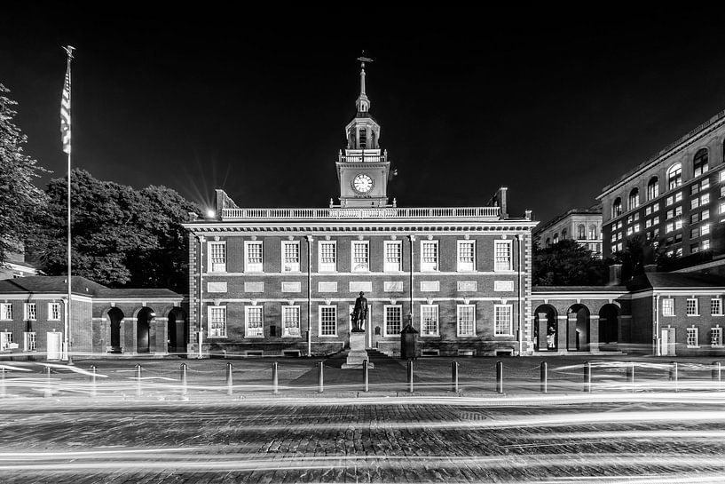 Independence Hall in Philadelphia | Monochrom von Melanie Viola