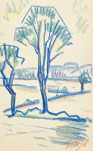 Dorothea Maetzel-Johannsen - Landschap met bomen (1918)