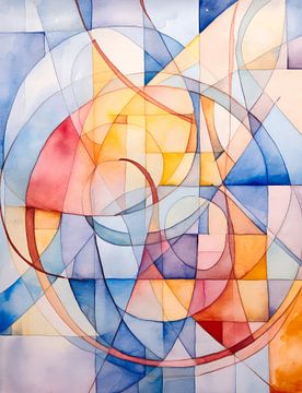 Dynamisch abstract schilderij van Virgil Quinn - Decorative Arts
