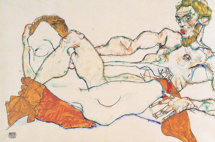 Liebespaar, Egon Schiele - 1913 von Atelier Liesjes