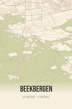 Vintage landkaart van Beekbergen (Gelderland) van Rezona