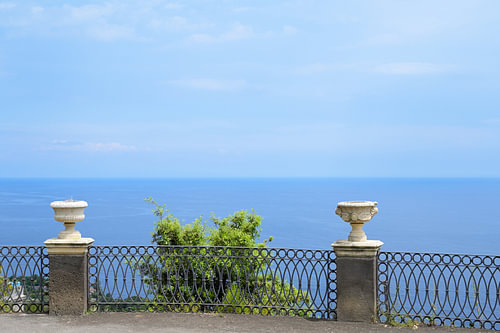 View of the sea from a terrace in Acireale, Sicily
