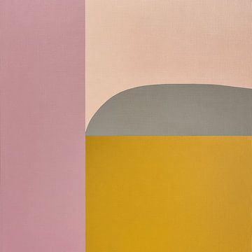 Modern abstract in a soft colour palette