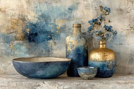 Still Life in Blue and Gold – Timeless Tranquillity by Joriali Fine Art