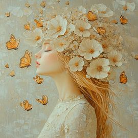 Bloemen Vrouw van Blikvanger Schilderijen