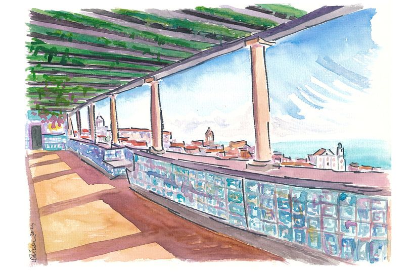 Erstaunliche Alfama Lissabon Aussicht vom Miradouro de Santa Luzia von Markus Bleichner