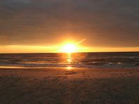 zonsondergang in Blavand Denemarken