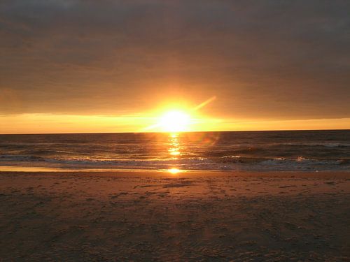 zonsondergang in Blavand Denemarken