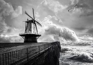 Storm at sea - Flushing , Zeeland by Chihong