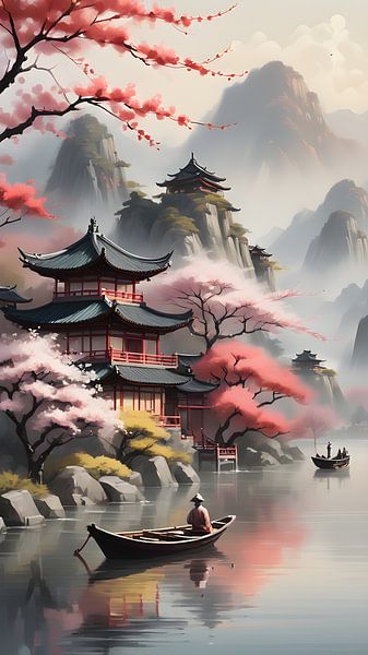 Zen moment on the waterfront in Asia by Bart Veeken